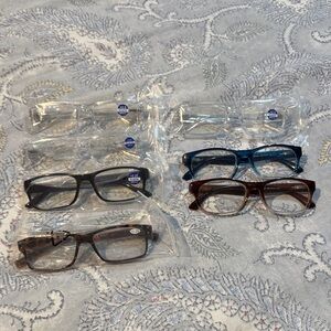 Readers  Set in Black, Blue, clear and Brown; 2.0, 2.25 and 2.5